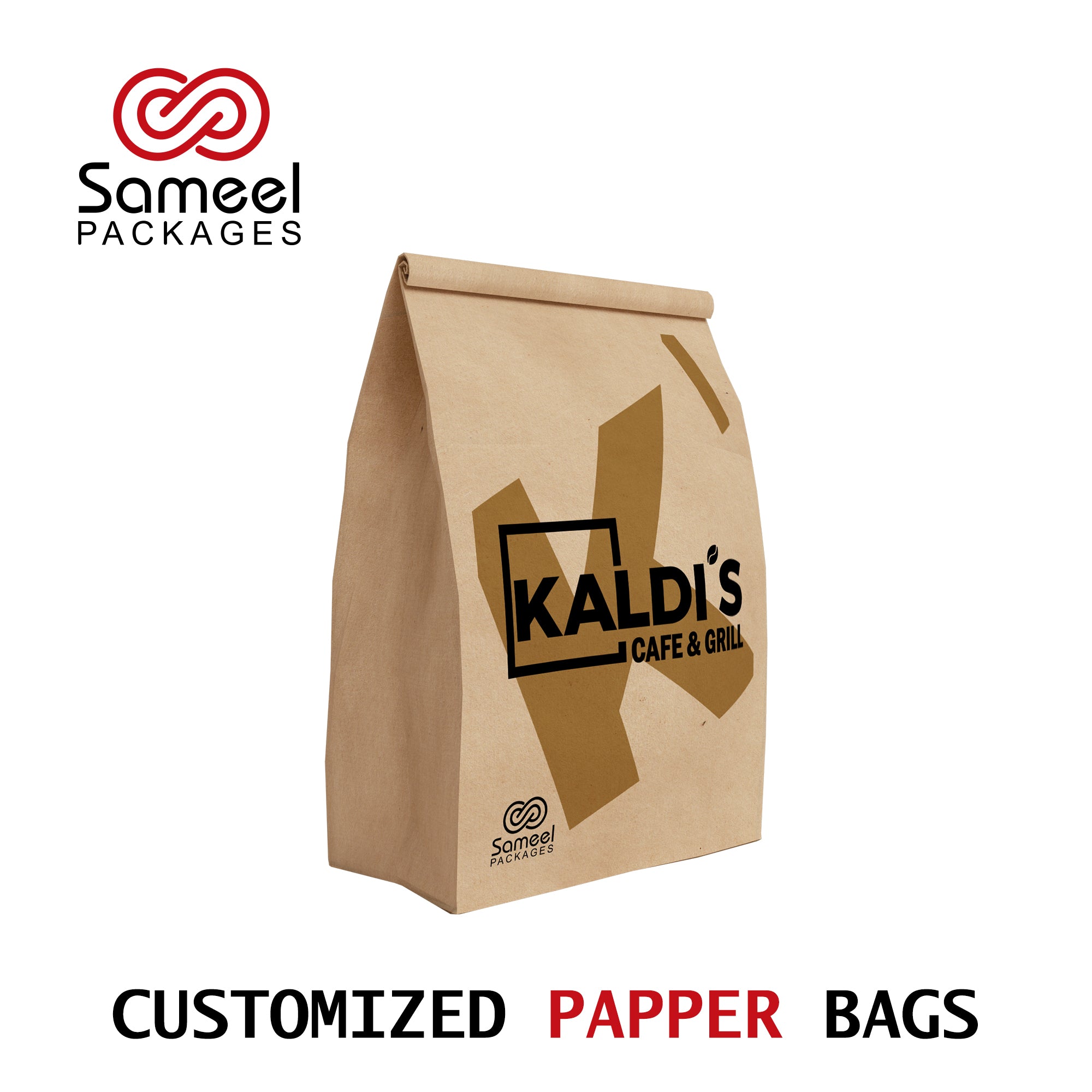Custom Food-Grade Kraft Takeaway Bag
