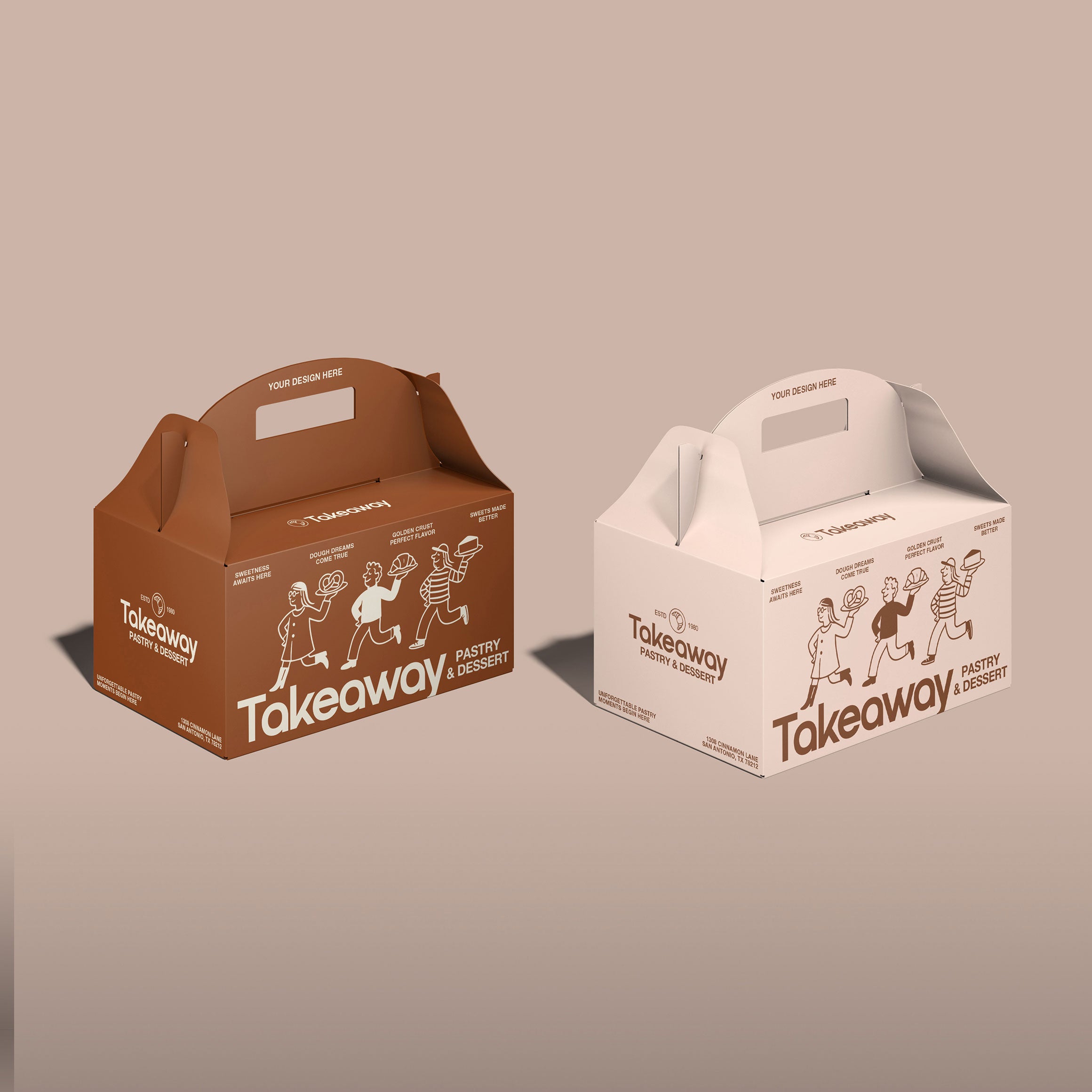 Custom Paper Pastry & Dessert Carry Boxes