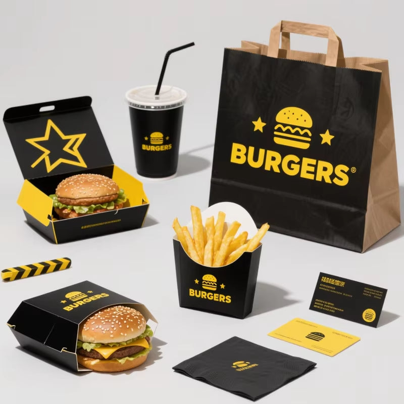 Custom Fast Food Restaurant Brand Kit Packaging