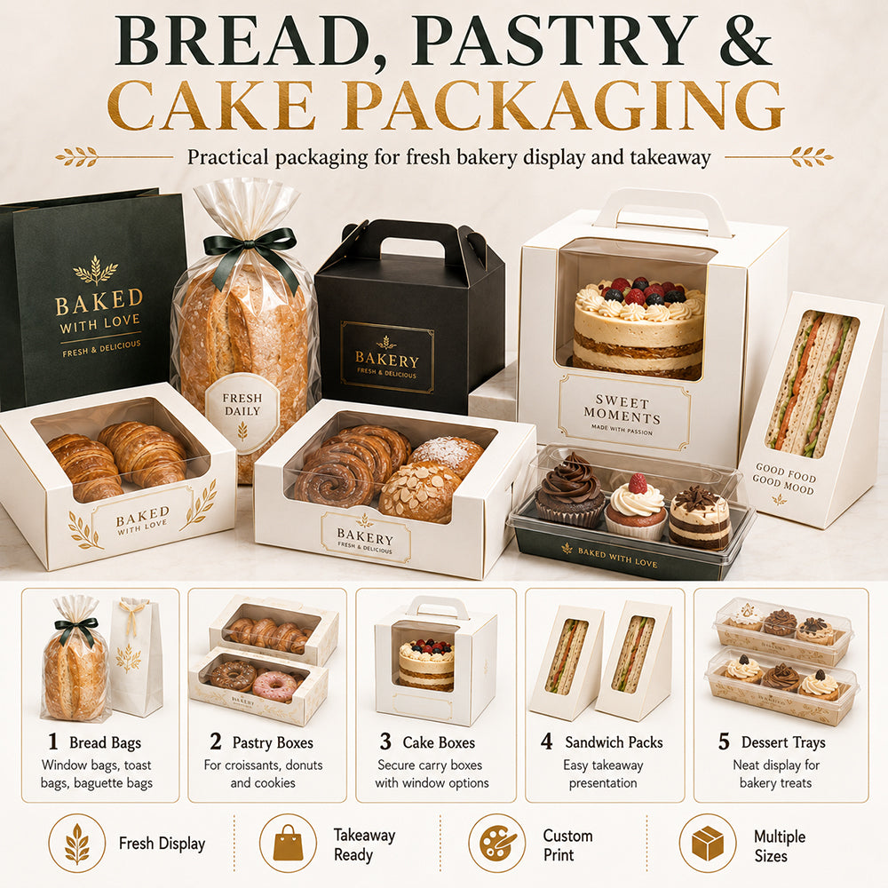 Custom Premium Bakery & Pastry Brand Kit Packaging