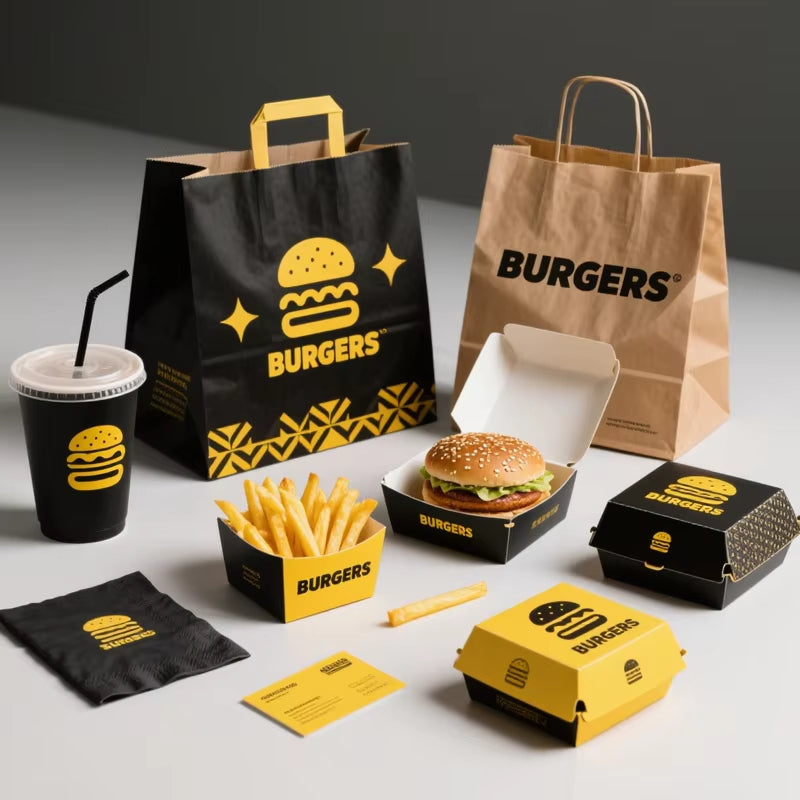 Custom Fast Food Restaurant Brand Kit Packaging