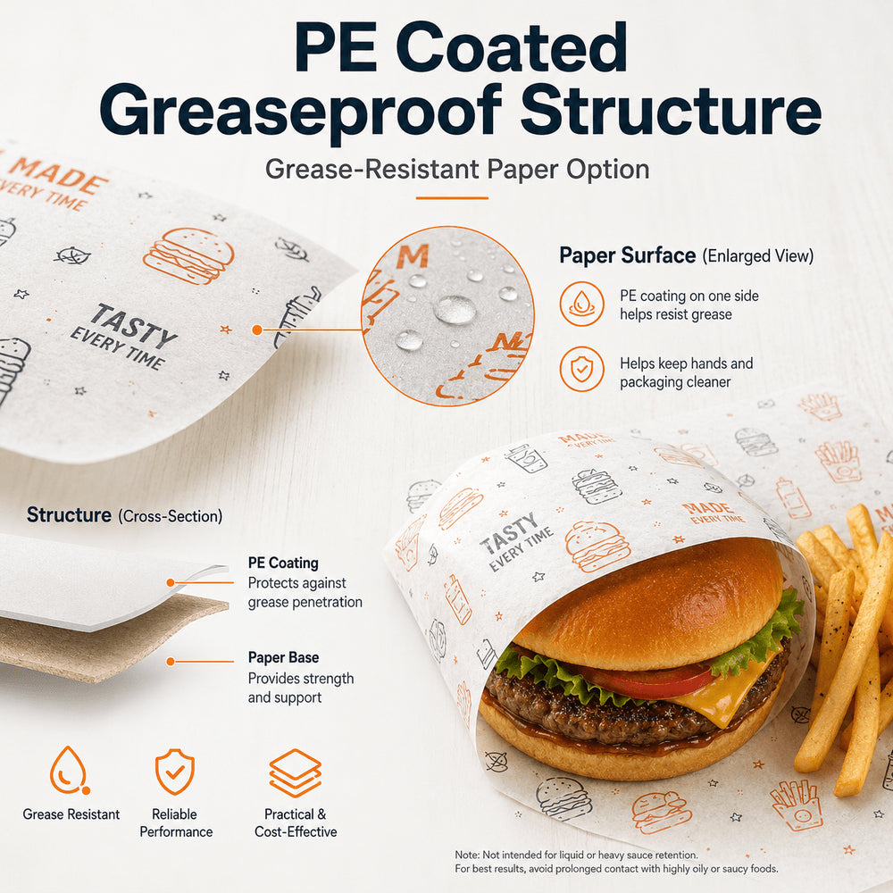 Custom Printed Greaseproof Food Wrapping Paper